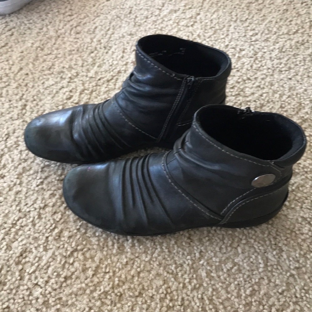 Clark black ankle boots